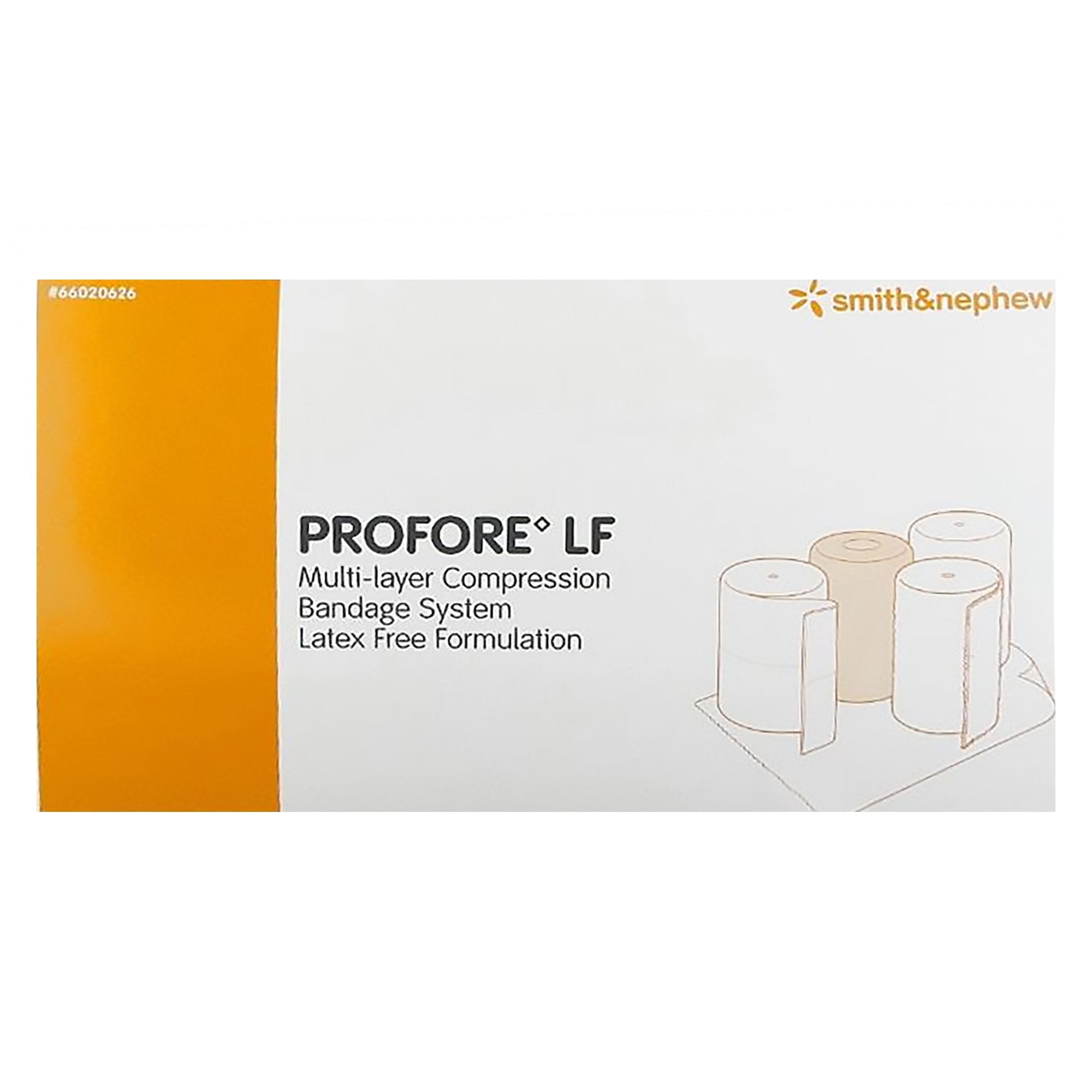 4 Layer Compression Bandage System Profore LF Multiple Sizes Self-Adherent / Tape Closure Tan / White NonSterile Standard Compression,  Packaging Type- Case
