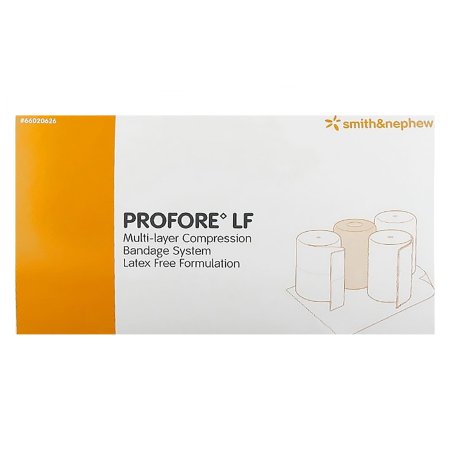 4 Layer Compression Bandage System Profore LF Multiple Sizes Self-Adherent / Tape Closure Tan / White NonSterile Standard Compression,Packaging Type- Each