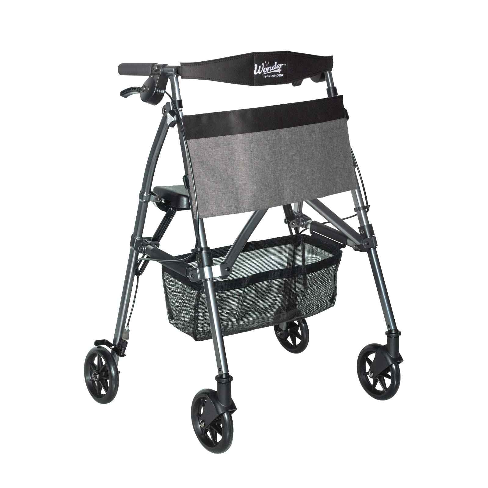 Wonder Rollator Plus - Lightweight, Durable Walker with 4 Wheels, Adjustable Handle Height, and Easy-Folding Design for Enhanced Mobility and Comfort.