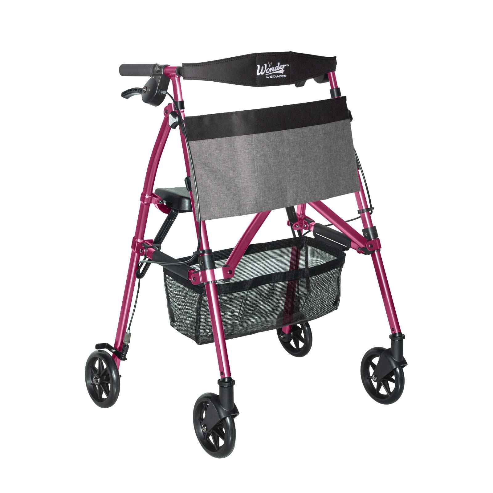 Wonder Rollator Plus - Lightweight, Durable Walker with 4 Wheels, Adjustable Handle Height, and Easy-Folding Design for Enhanced Mobility and Comfort.