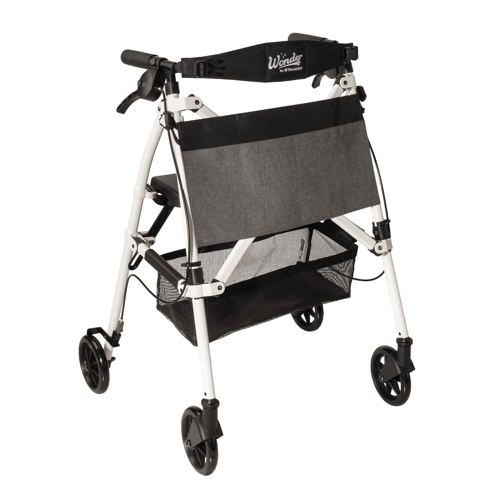 Wonder Rollator Plus - Lightweight, Durable Walker with 4 Wheels, Adjustable Handle Height, and Easy-Folding Design for Enhanced Mobility and Comfort.