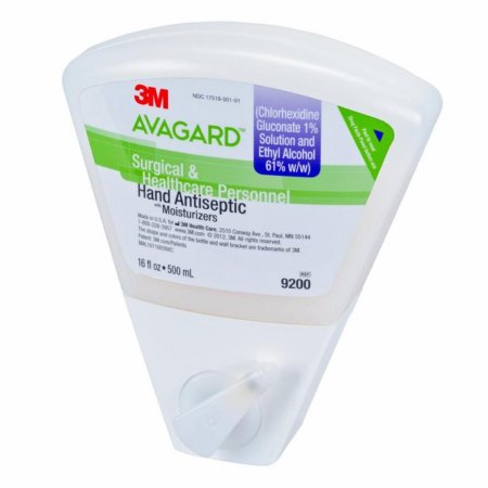 Waterless Surgical Scrub 3M Avagard 16 oz. Dispenser Refill Bottle 1% / 61% Strength CHG (Chlorhexidine Gluconate) / Ethyl Alcohol NonSterile,Packaging Type- Each
