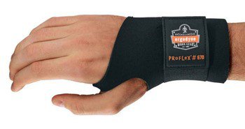Wrist Support ProFlex 670 Ambidextrous Single Strap Neoprene Left or Right Hand Black Medium
