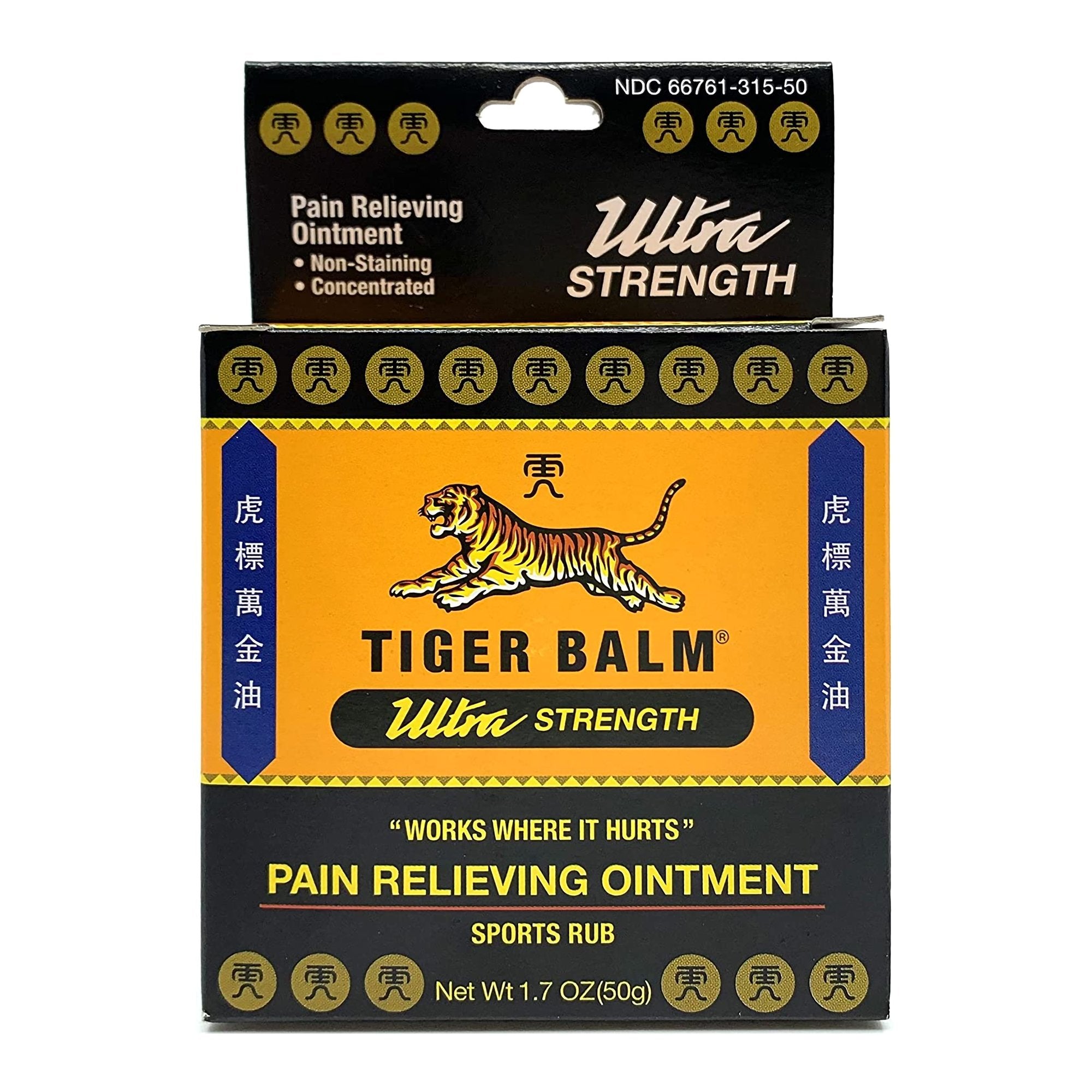 Topical Pain Relief Tiger Balm Ultra 11% - 11% Strength Camphor / Menthol Ointment 50 Gram
