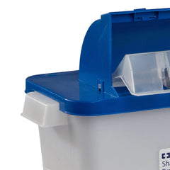 Pharmaceutical Waste Container PharmaSafety White Base 16-1/2 H X 13-3/4 W X 6 D Inch Horizontal Entry 3 Gallon