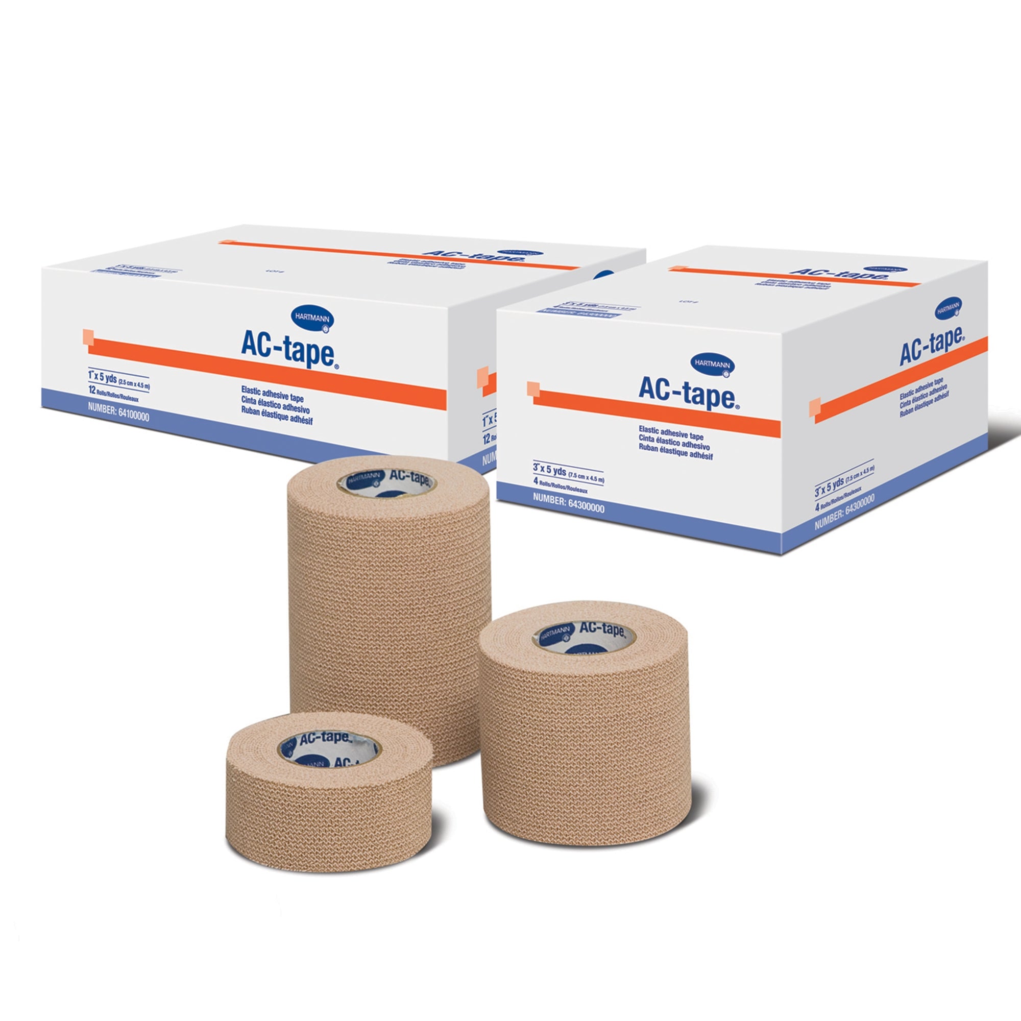 Athletic Tape AC-tape Tan 3 Inch X 5 Yard Cotton NonSterile, Packaging Type- Case