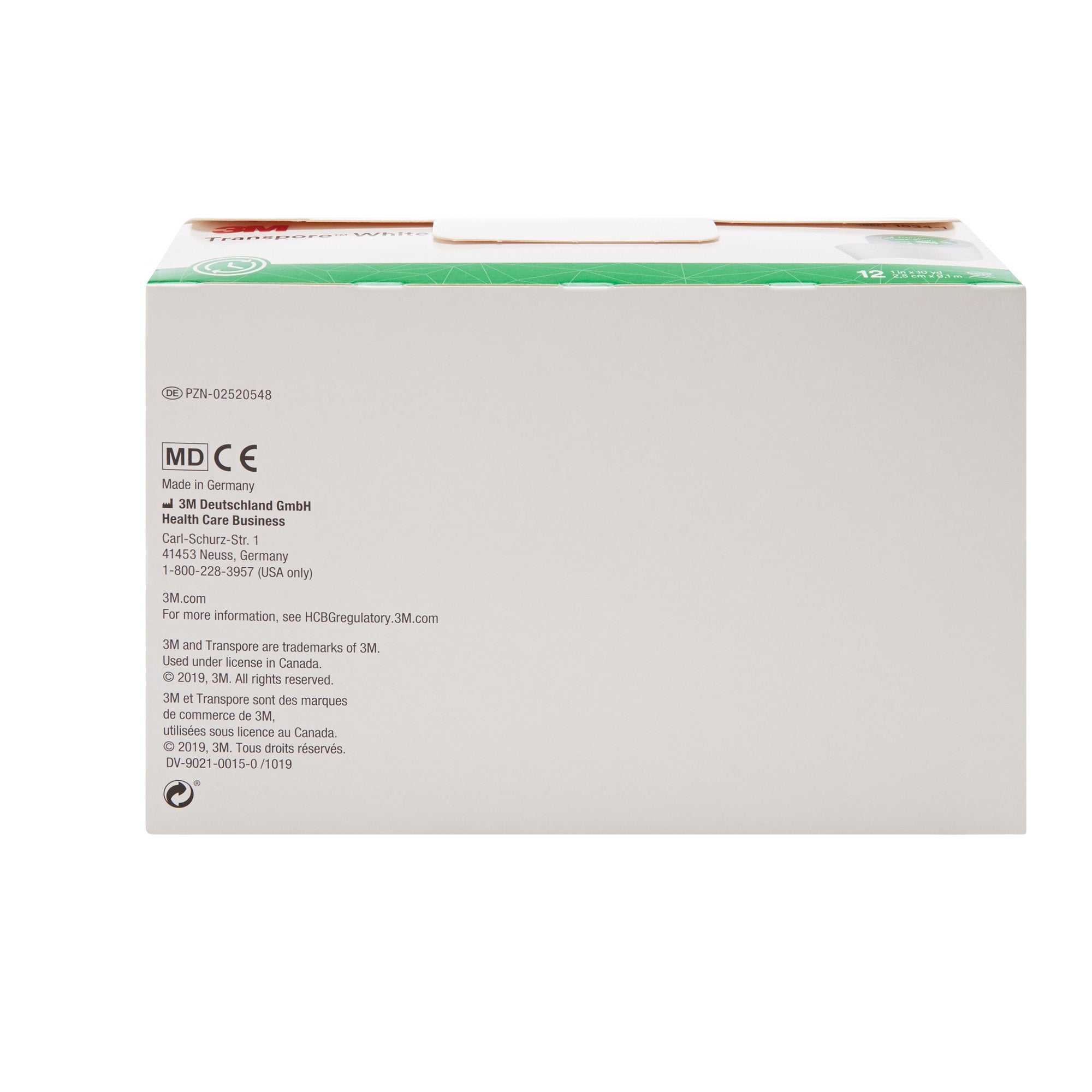 Medical Tape 3M Transpore White White 1 Inch X 10 Yard Plastic NonSterile