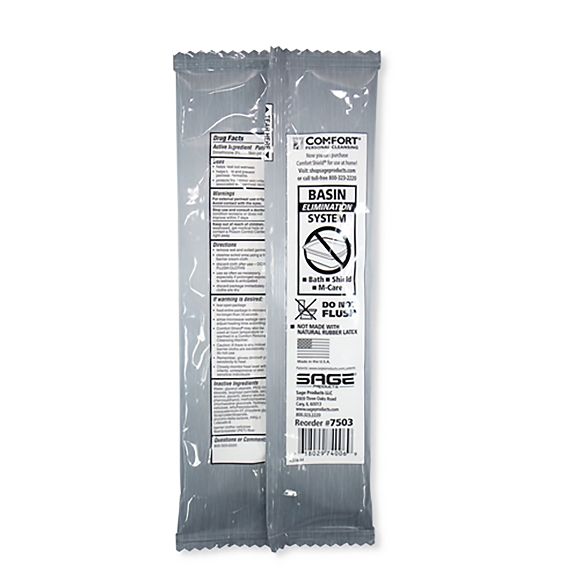 Toallitas para el cuidado de la incontinencia Comfort Shield Soft Pack sin perfume, 3 unidades, tipo de embalaje: caja