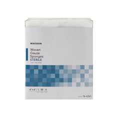 Gauze Sponge McKesson 4 X 4 Inch 12-Ply Sterile 1 per Pack,  Packaging Type- Case