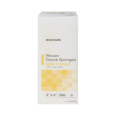 Gauze Sponge McKesson 4 X 4 Inch 16-Ply NonSterile 200 per Pack, Packaging Type- Case