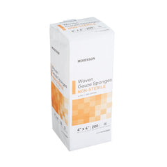 Gauze Sponge McKesson 4 X 4 Inch 16-Ply NonSterile 200 per Pack, Packaging Type- Case
