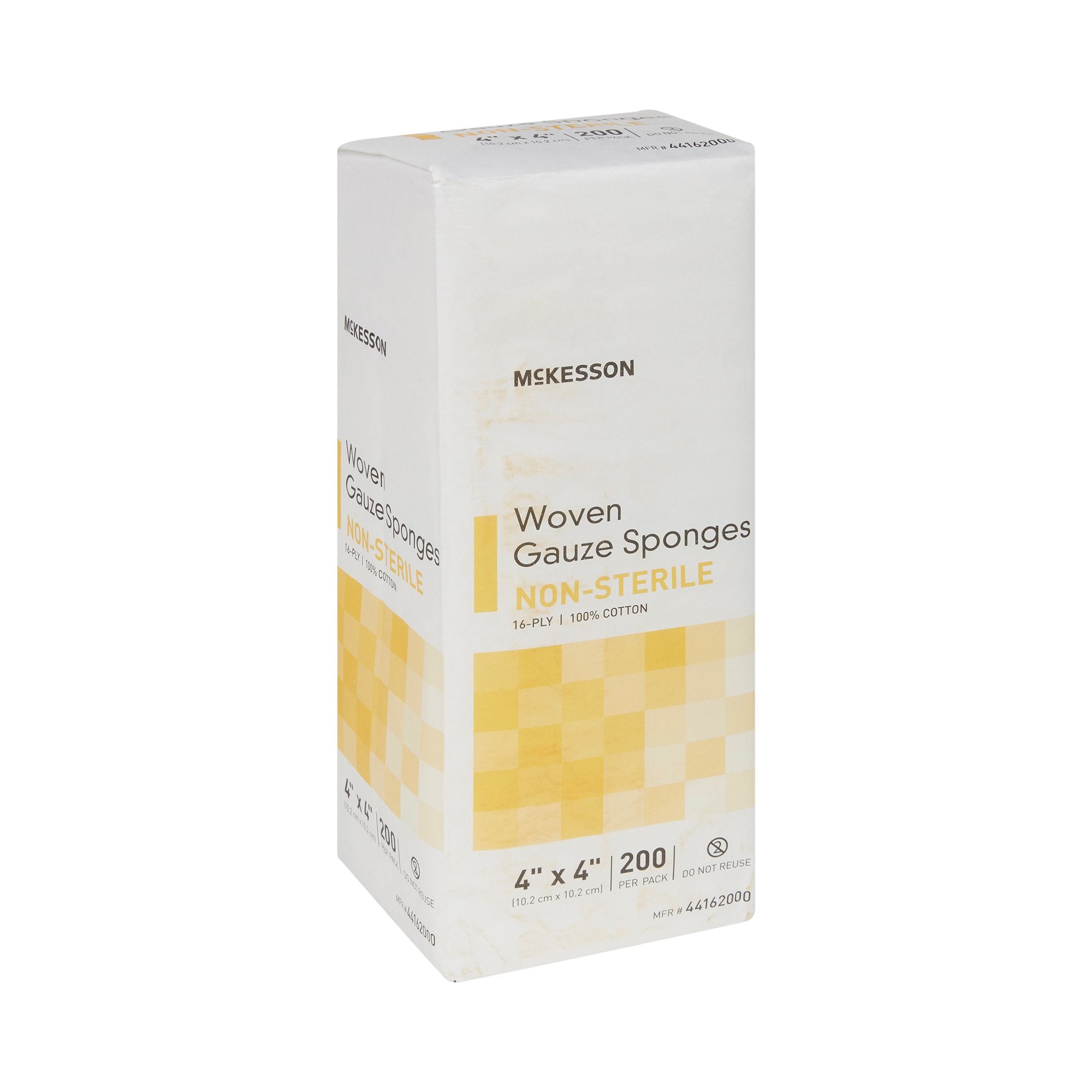 Gauze Sponge McKesson 4 X 4 Inch 16-Ply NonSterile 200 per Pack, Packaging Type- Case