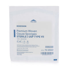 Gauze Sponge McKesson 4 X 4 Inch 12-Ply Sterile 2 per Pack, Packaging Type- Case