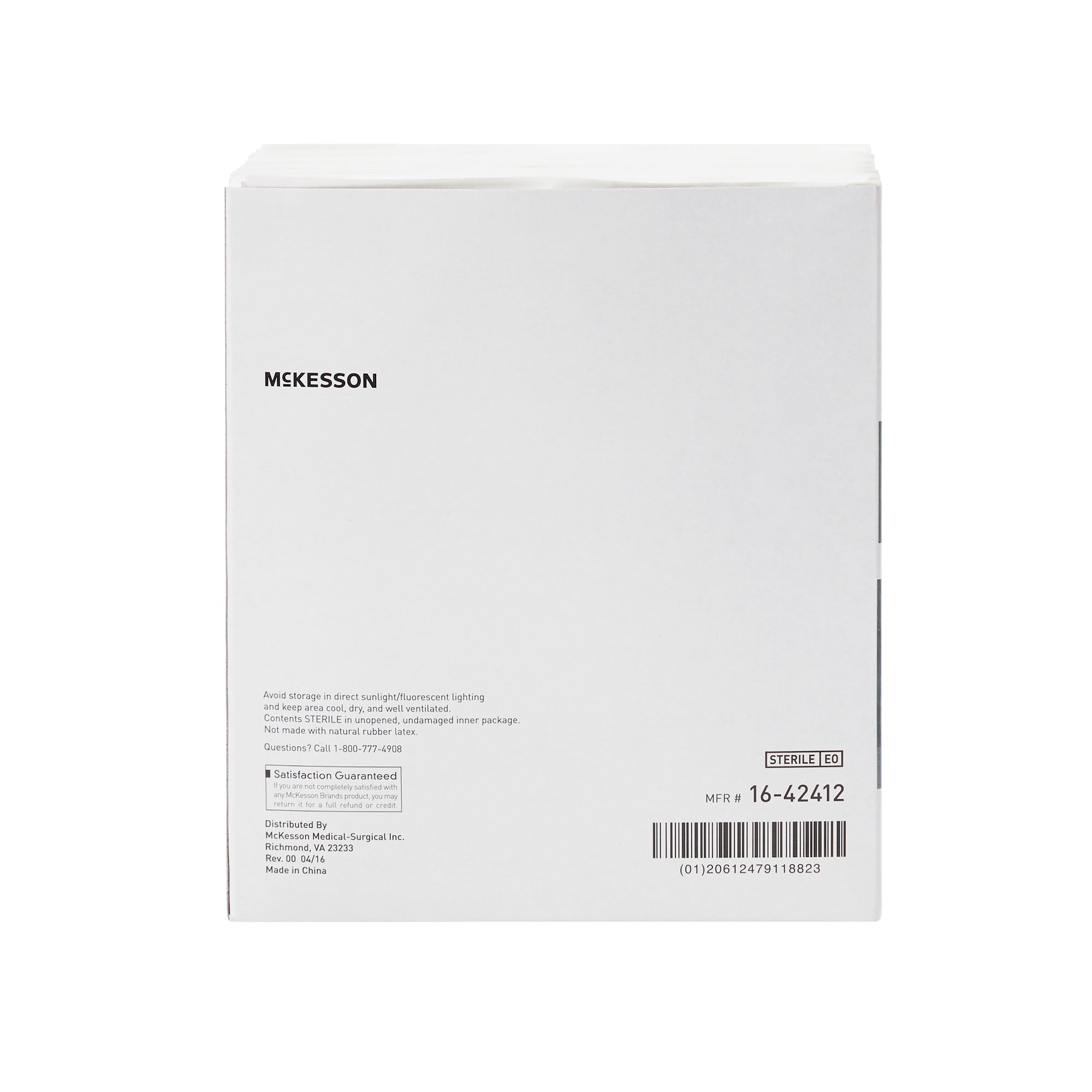 Gauze Sponge McKesson 4 X 4 Inch 12-Ply Sterile 1 per Pack, Packaging Type- Case