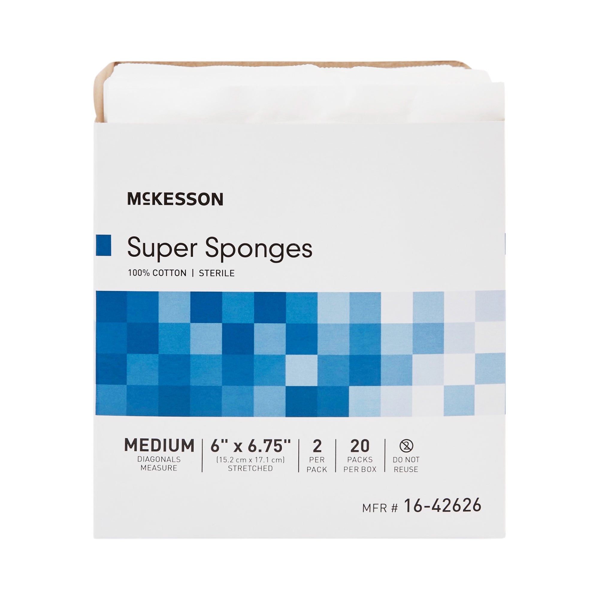 Fluff Dressing McKesson 6 X 6-3/4 Inch Sterile 2 per Pack, Packaging Type- Case