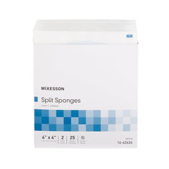 Drain Sponge McKesson 4 X 4 Inch 6-Ply Sterile 2 per Pack, Packaging Type- Case