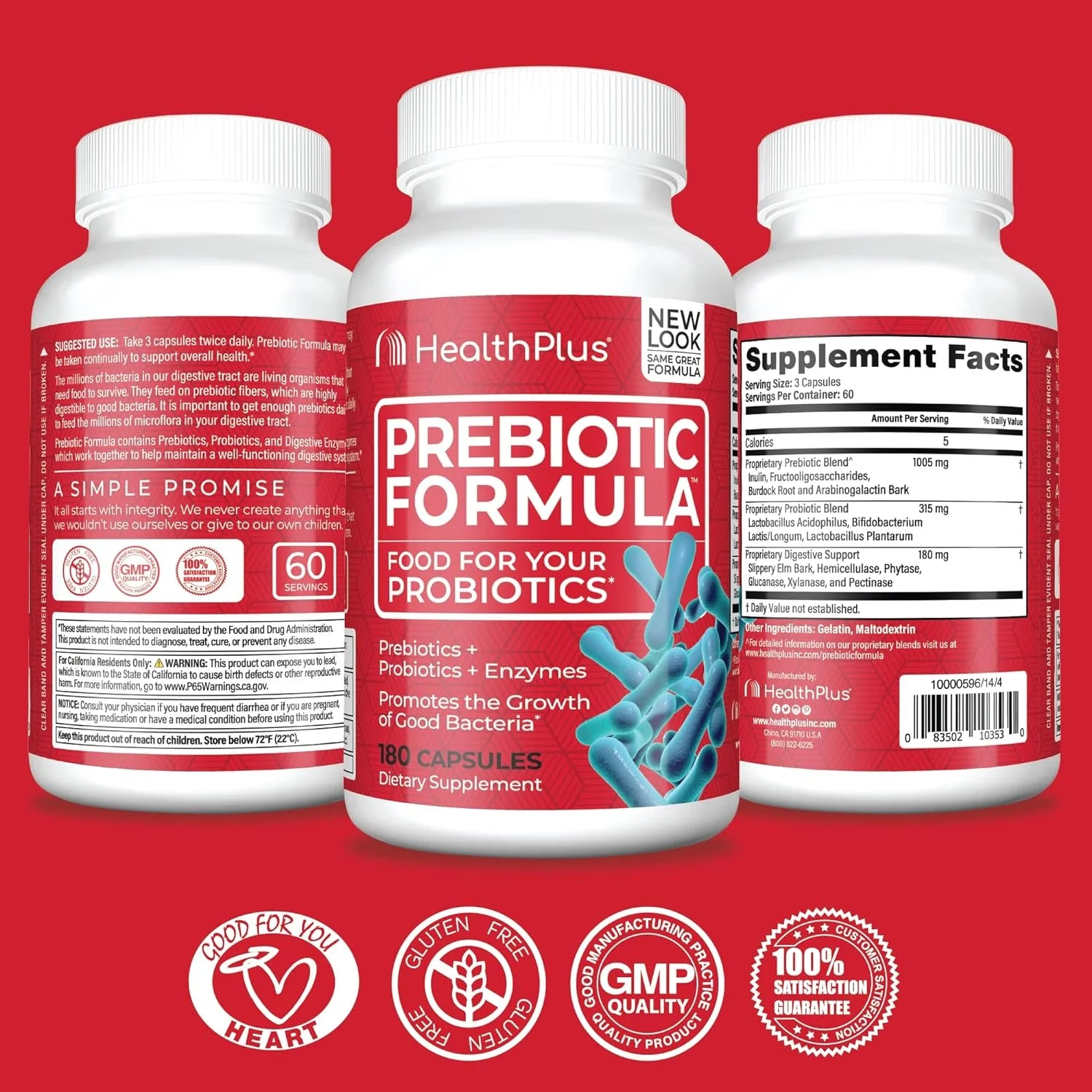 Prebiotic Formula, 180 Capsules, 60 Servings