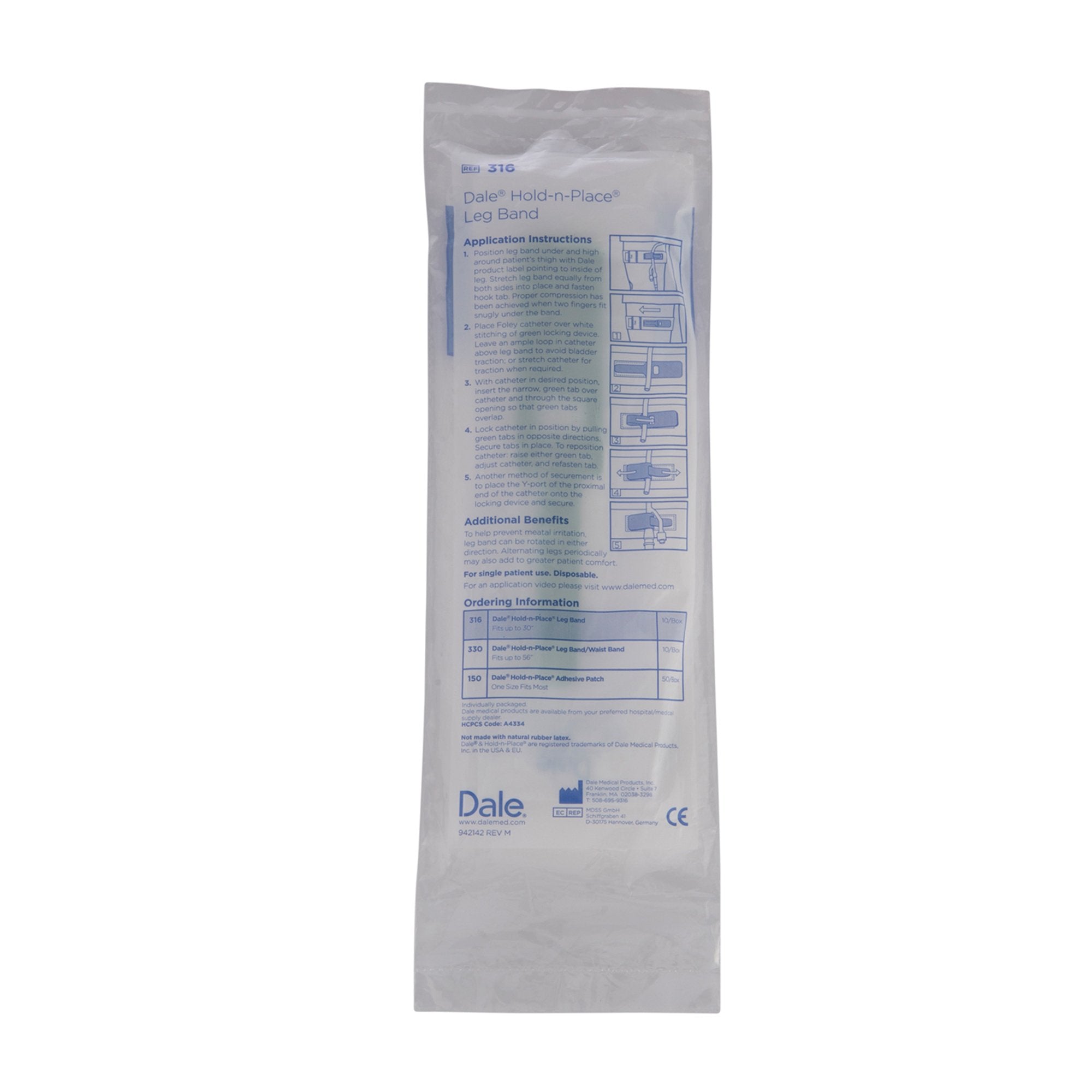 Foley Catheter Holder Hold-N-Place 2 Inch Wide, Exclusive Stretch Material, Velcro Fastener,Packaging Type- Each