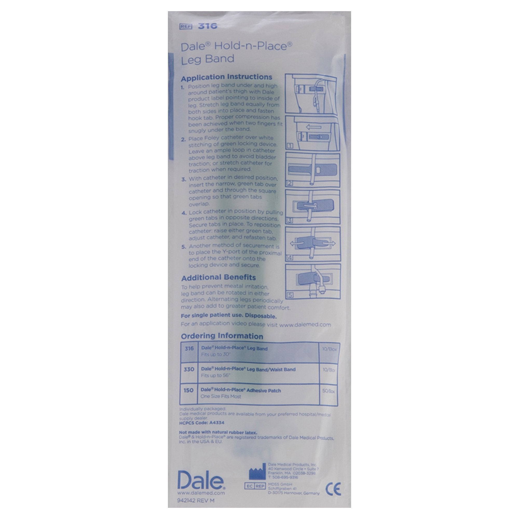 Foley Catheter Holder Hold-N-Place 2 Inch Wide, Exclusive Stretch Material, Velcro Fastener, Packaging Type- Box