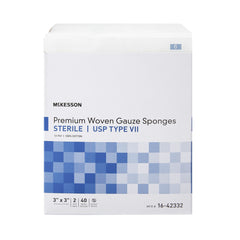 Gauze Sponge McKesson 3 X 3 Inch 12-Ply Sterile 2 per Pack, Packaging Type- Case