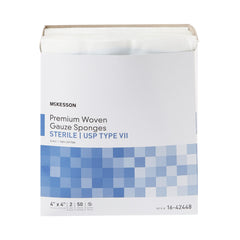 Gauze Sponge McKesson 4 X 4 Inch 8-Ply Sterile 2 per Pack, Packaging Type- Case
