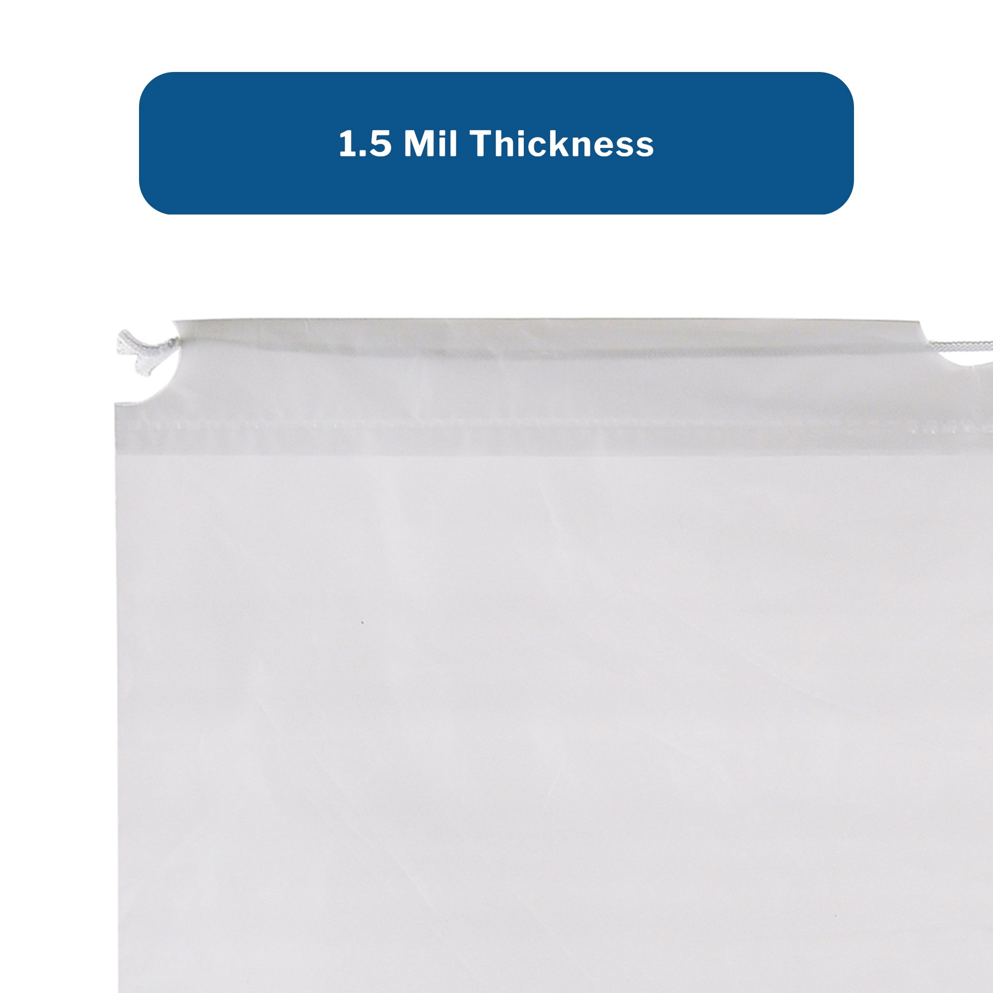 Patient Belongings Bag McKesson 4 X 20 X 20 Inch Polyethylene Drawstring Closure White, Packaging Type- Case