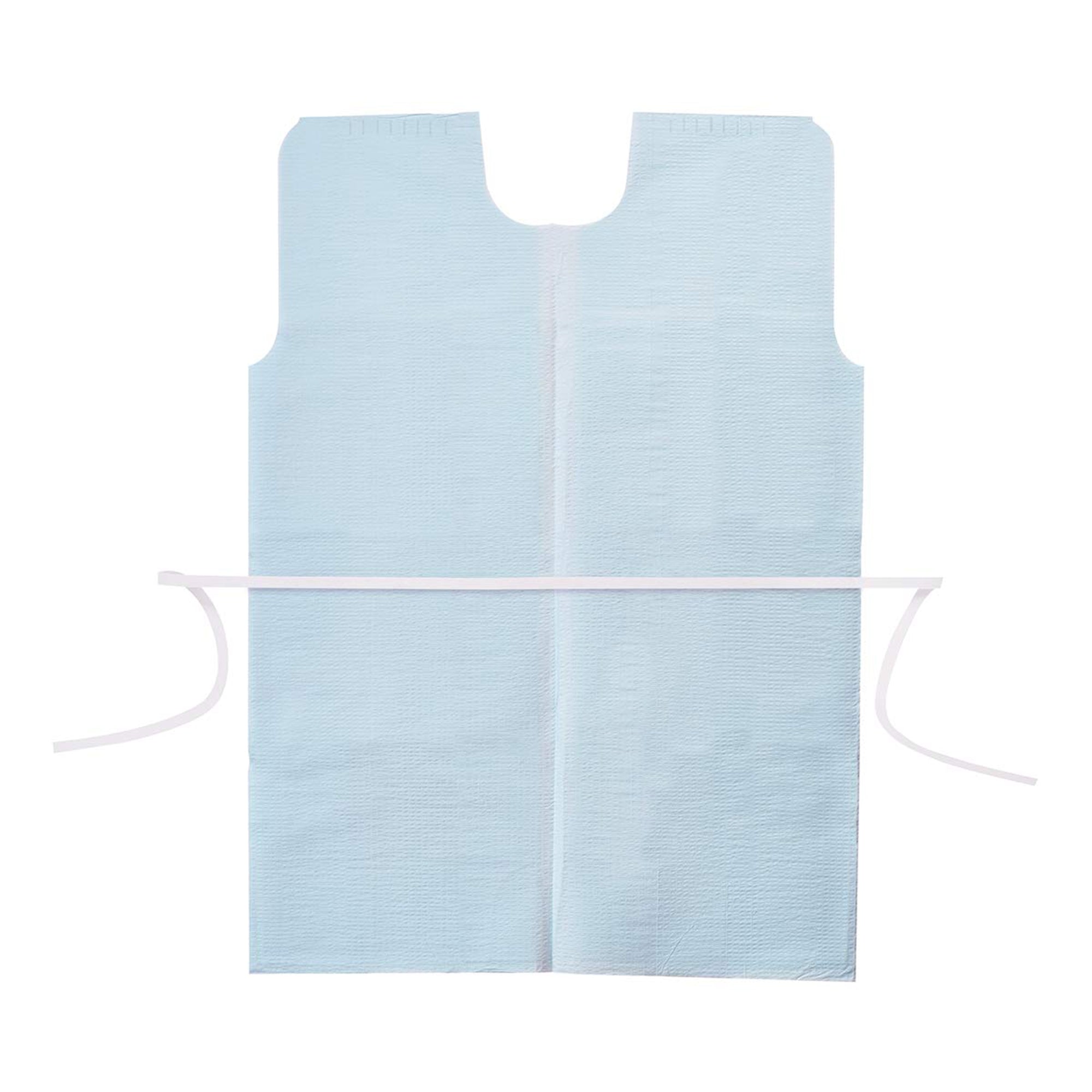 Patient Exam Gown Apex Medium / Large Blue Disposable, Packaging Type- Case