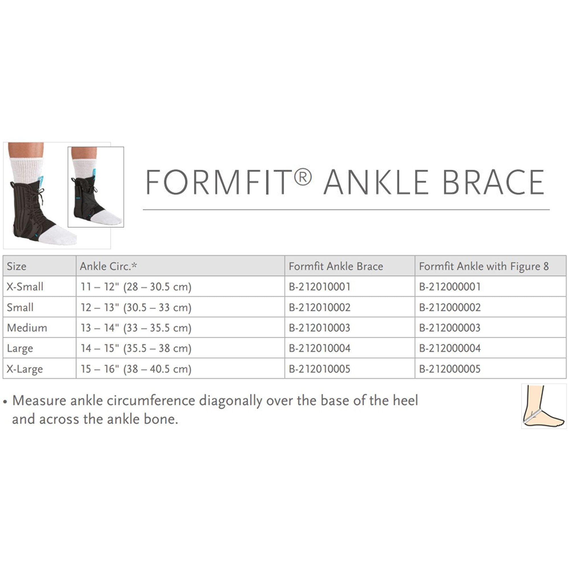 ossur formfit low profile stirrup ankle brace with figure 8 extra large ossur formfit ankle brace with figure 8 mk451003ea