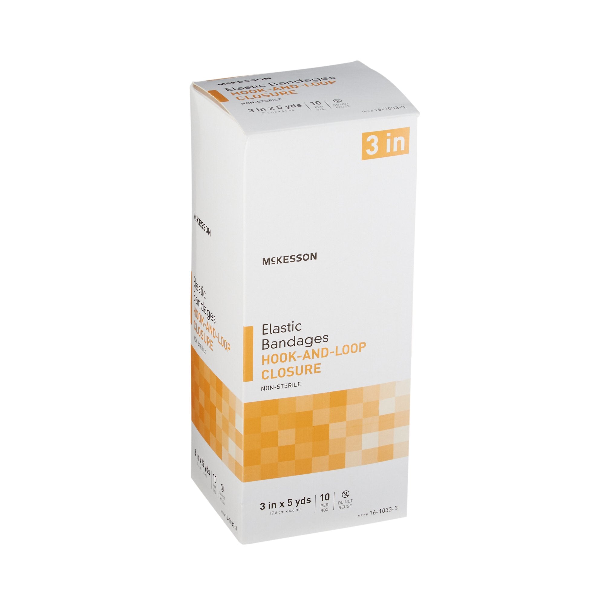 Elastic Bandage McKesson 3 Inch X 5 Yard Single Hook and Loop Closure Tan NonSterile Standard Compression, Packaging Type- Case