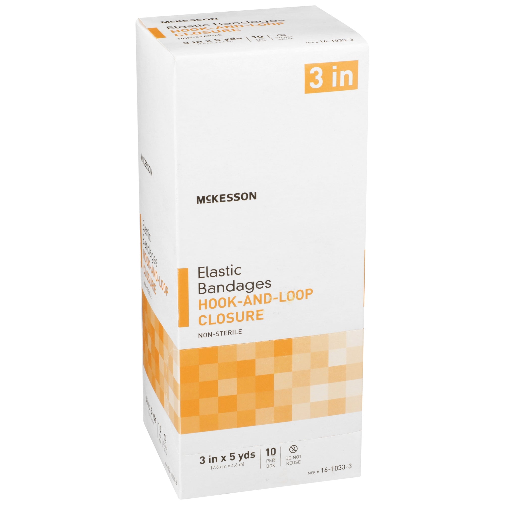 Elastic Bandage McKesson 3 Inch X 5 Yard Single Hook and Loop Closure Tan NonSterile Standard Compression, Packaging Type- Box