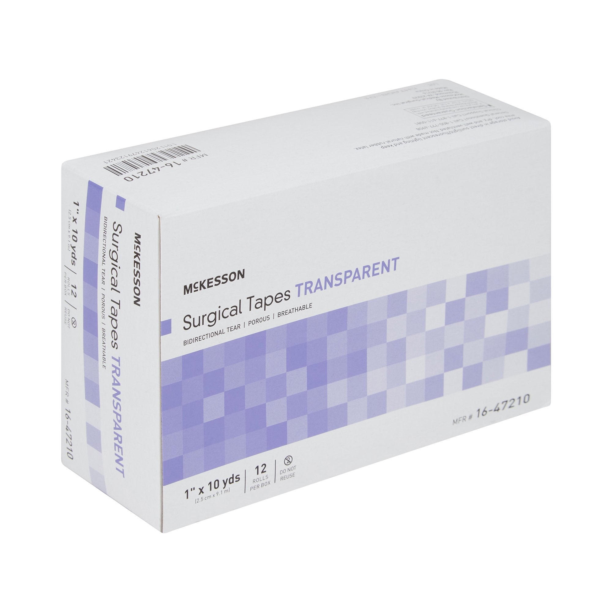 Medical Tape McKesson Transparent 1 Inch X 10 Yard Plastic NonSterile, Packaging Type- Box