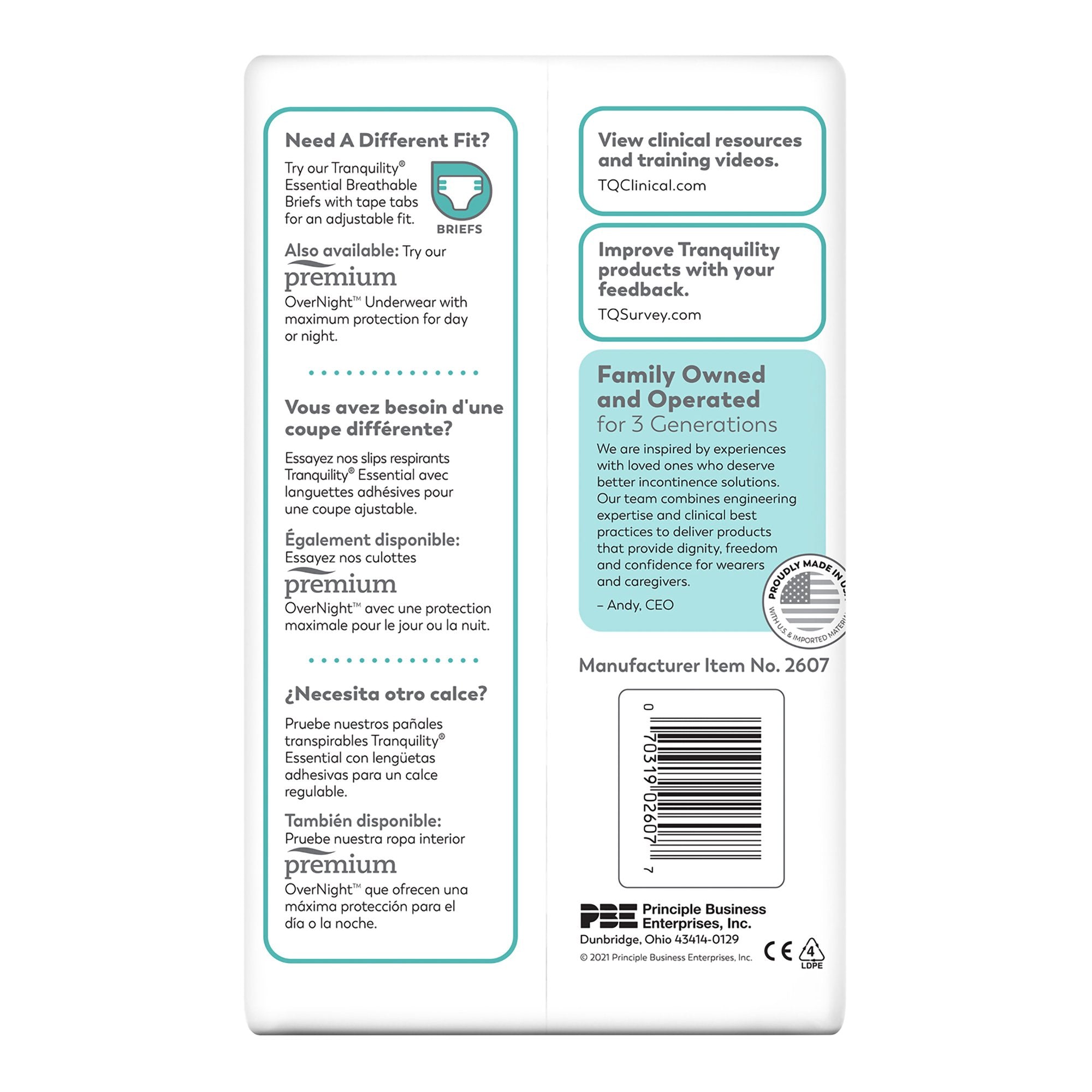 Unisex Adult Absorbent Underwear Tranquility Essential Pull On with Tear Away Seams X-Large Disposable Heavy Absorbency, Packaging Type- Case
