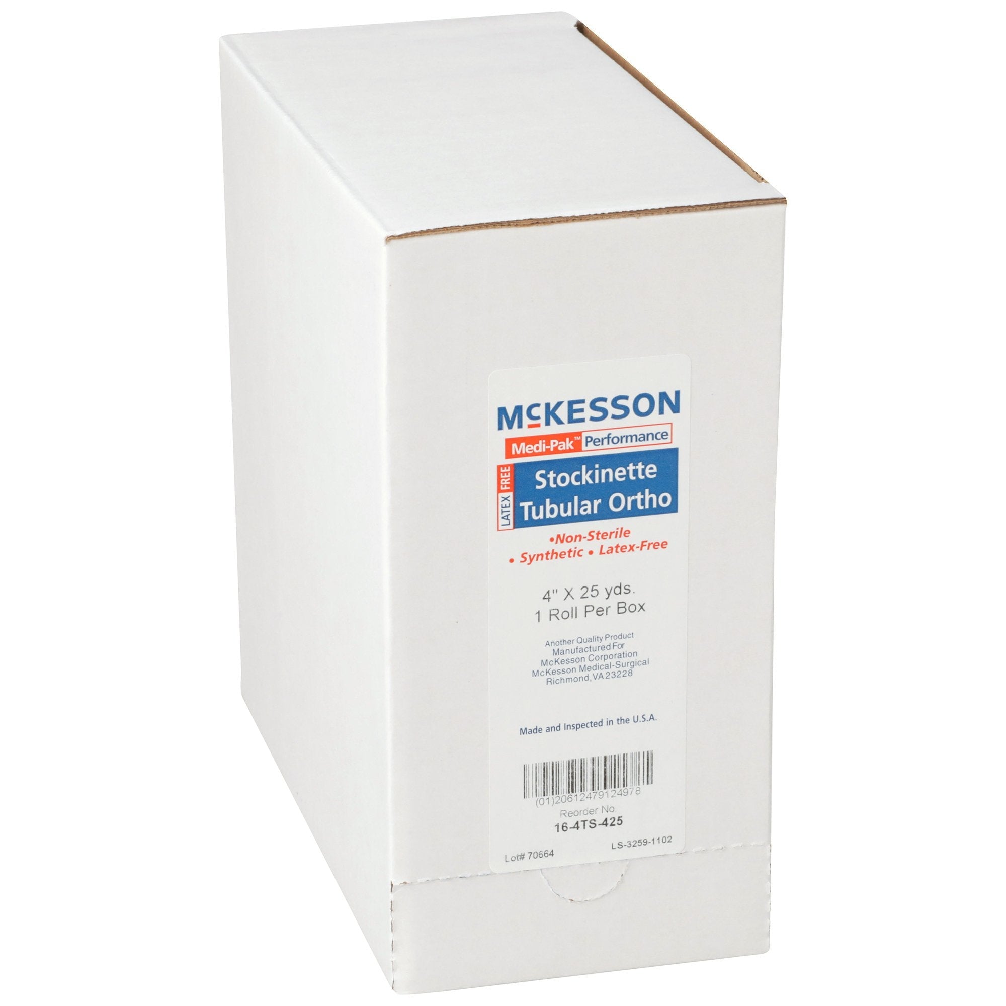 stockinette tubular mckesson 4 inch x 25 yard polyester nonsterile packaging type case