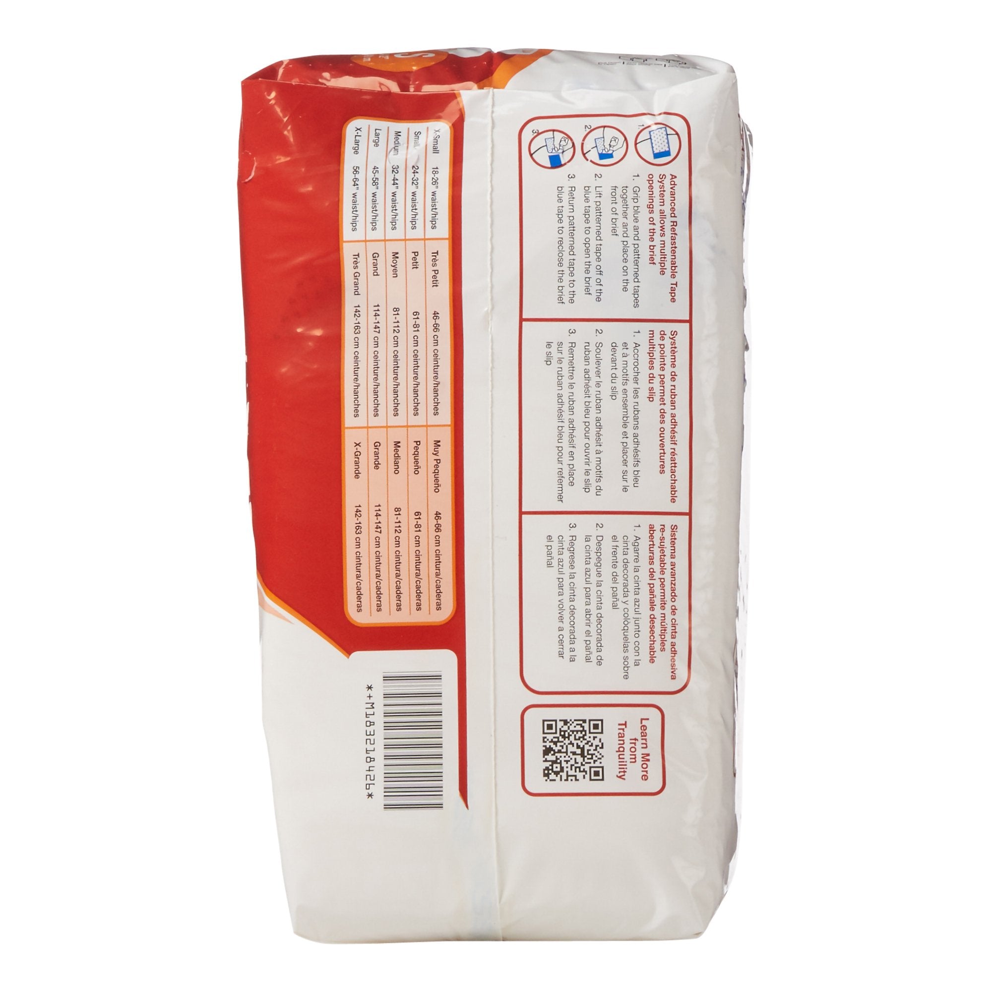 Unisex Adult Incontinence Brief Tranquility ATN Small Disposable Heavy Absorbency, Packaging Type- Case