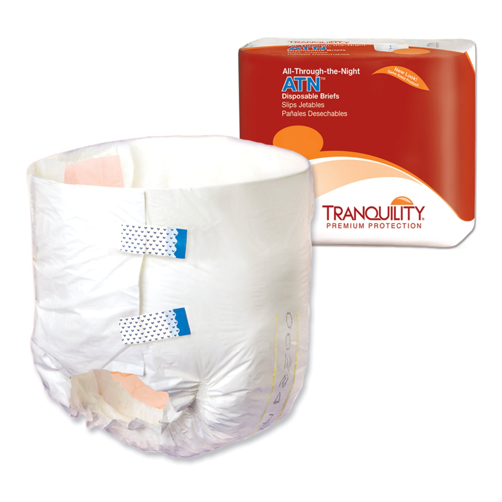 Unisex Adult Incontinence Brief Tranquility ATN Small Disposable Heavy Absorbency, Packaging Type- Case