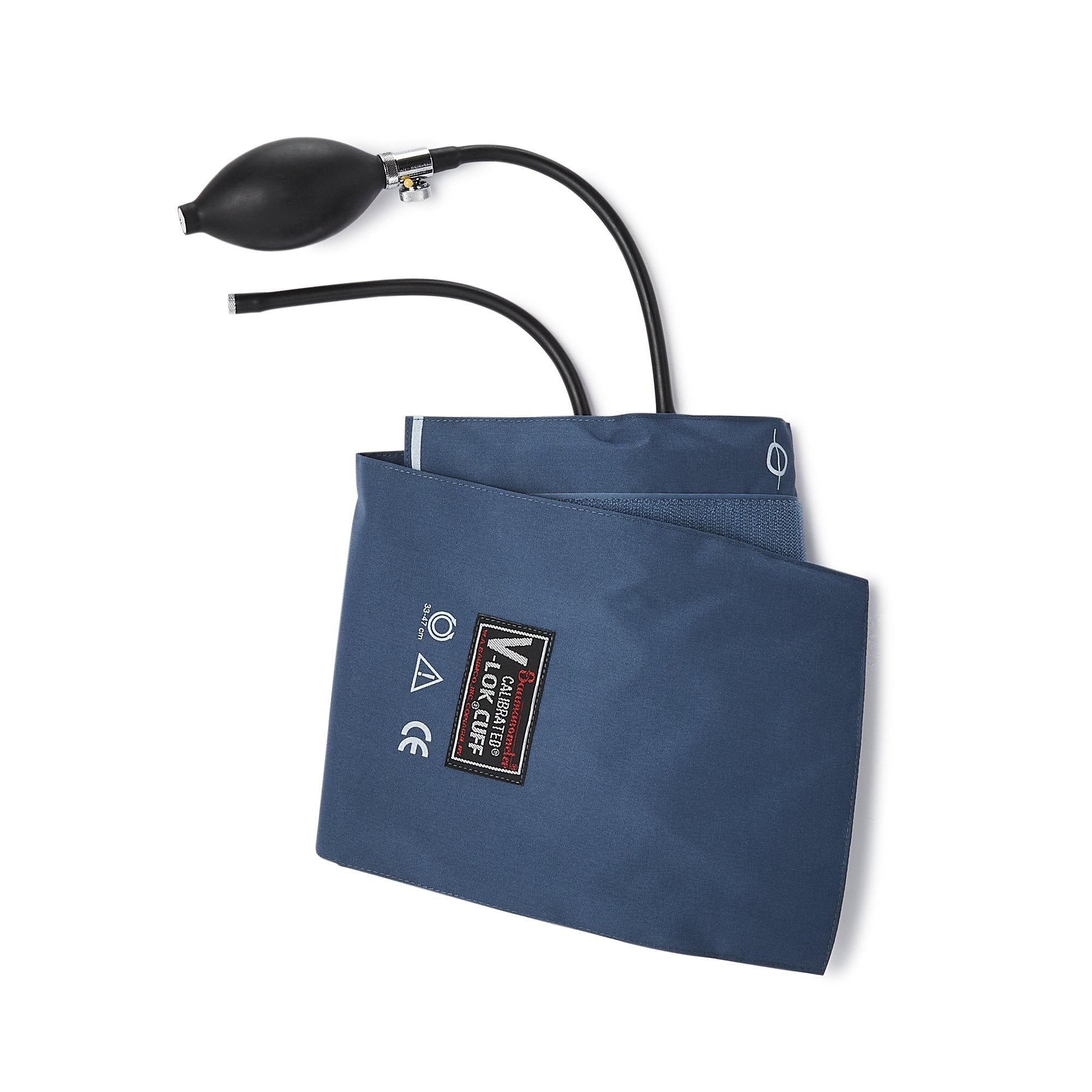Reusable Blood Pressure Cuff and Bulb Calibrated V-Lok 33 to 47 cm Arm Polyester Fabric Cuff Large Adult Cuff,Packaging Type- Each