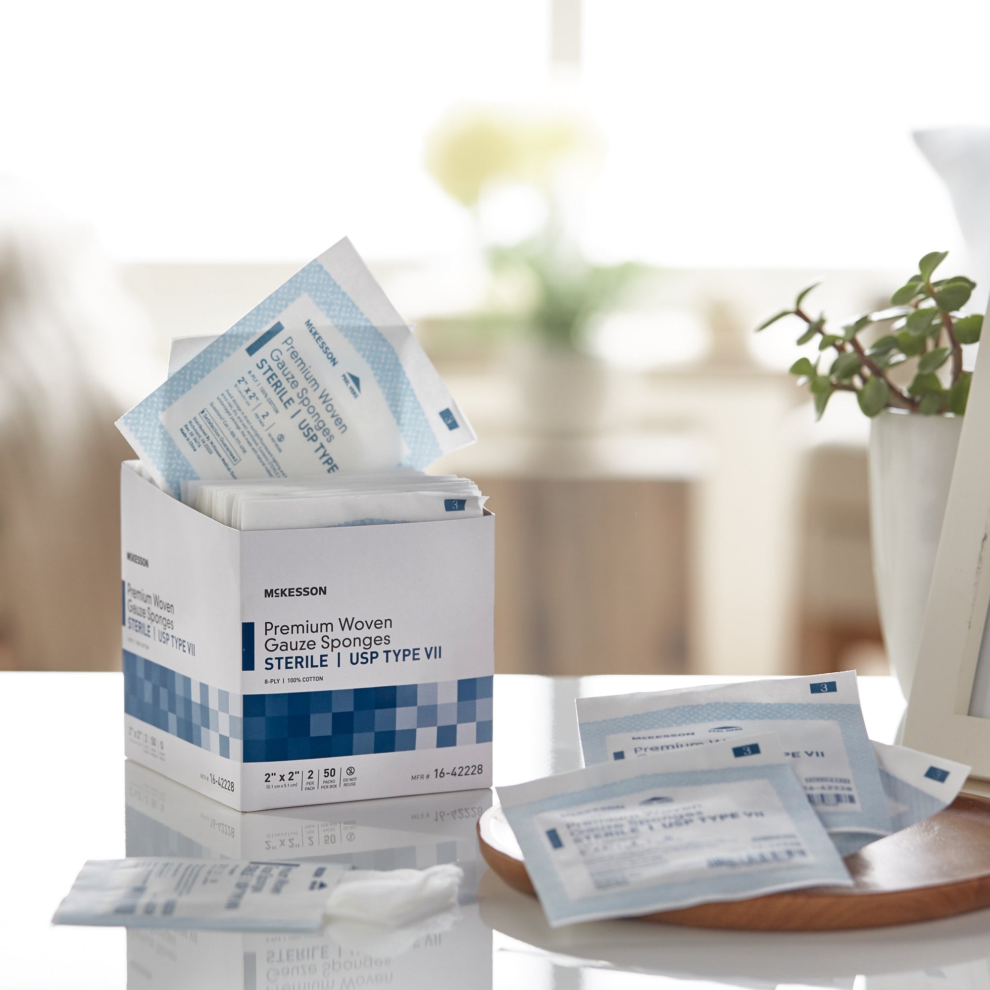 Gauze Sponge McKesson 2 X 2 Inch 8-Ply Sterile 2 per Pack