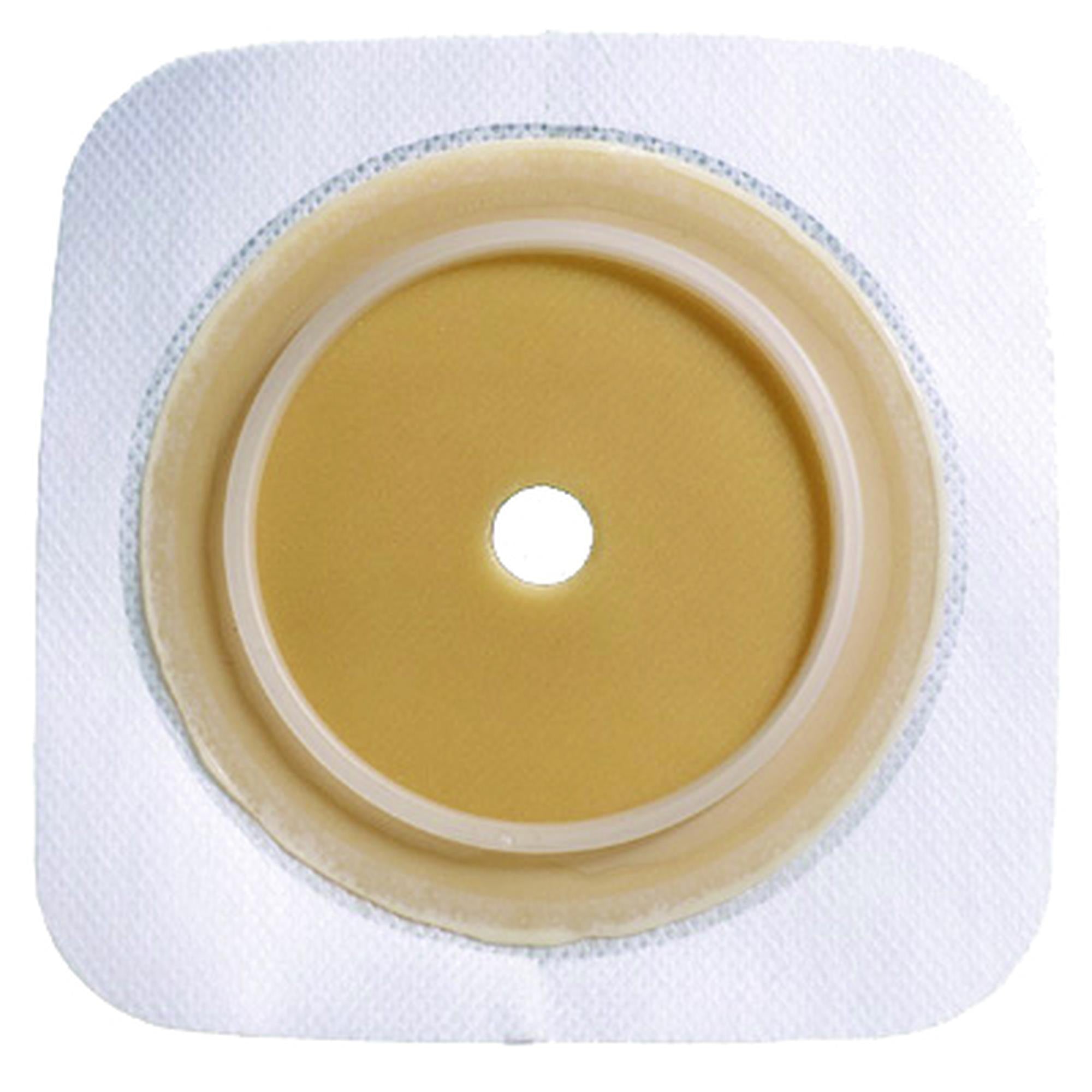 Ostomy Barrier Sur-Fit Natura Durahesive Trim to Fit, Extended Wear Adhesive Tape Borders 38 mm Flange Sur-Fit Natura System 4-1/2 X 4-1/2 Inch | 10/Box