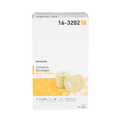 Cohesive Bandage McKesson 2 Inch X 5 Yard Self-adherent Closure Tan NonSterile Standard Compression, Packaging Type- Case