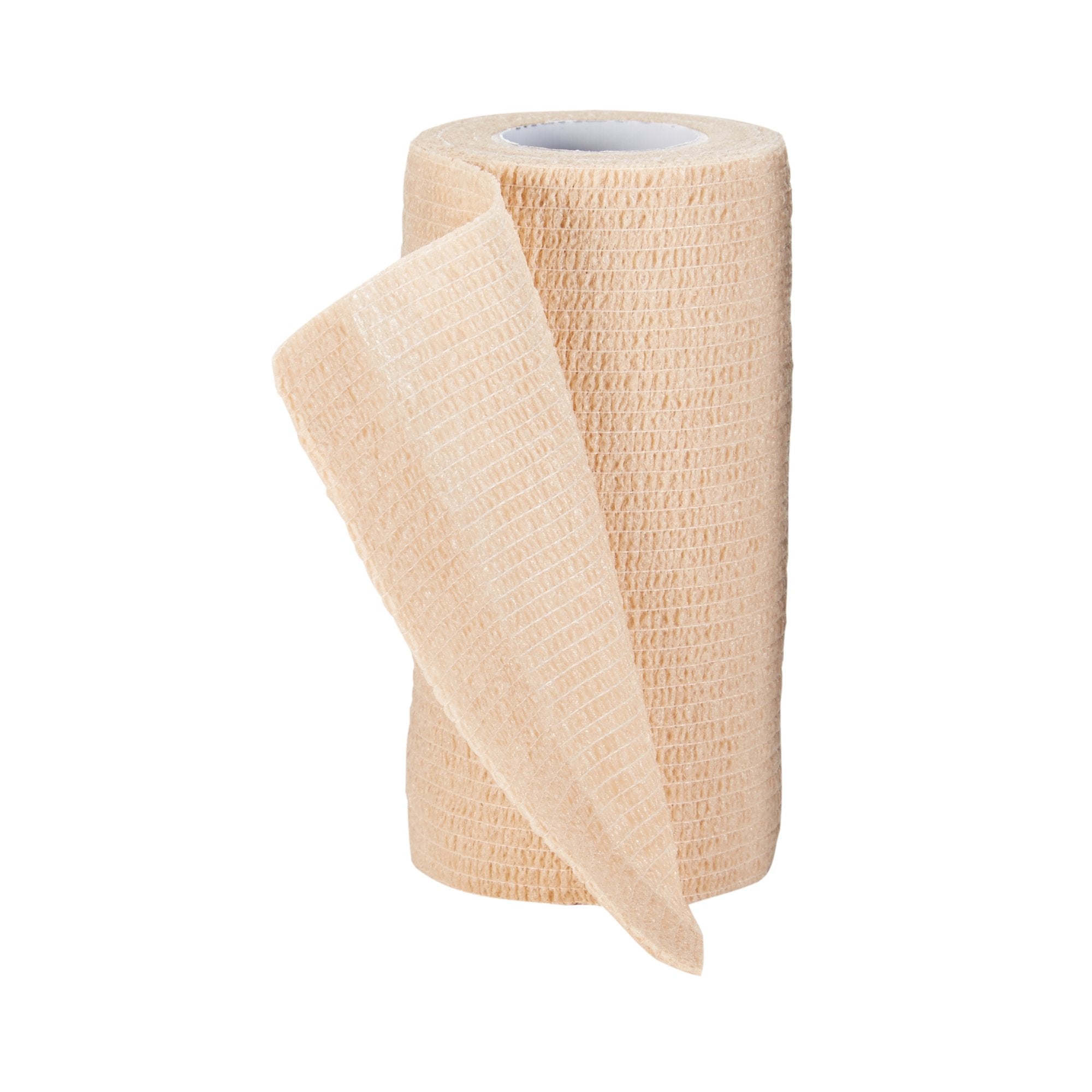 Cohesive Bandage McKesson 4 Inch X 5 Yard Self-adherent Closure Tan NonSterile Standard Compression, Packaging Type- Case