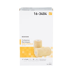 Cohesive Bandage McKesson 4 Inch X 5 Yard Self-adherent Closure Tan NonSterile Standard Compression, Packaging Type- Case