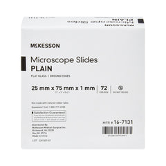 Microscope Slide McKesson 1 X 3 Inch X 1 mm Plain, Packaging Type- Case