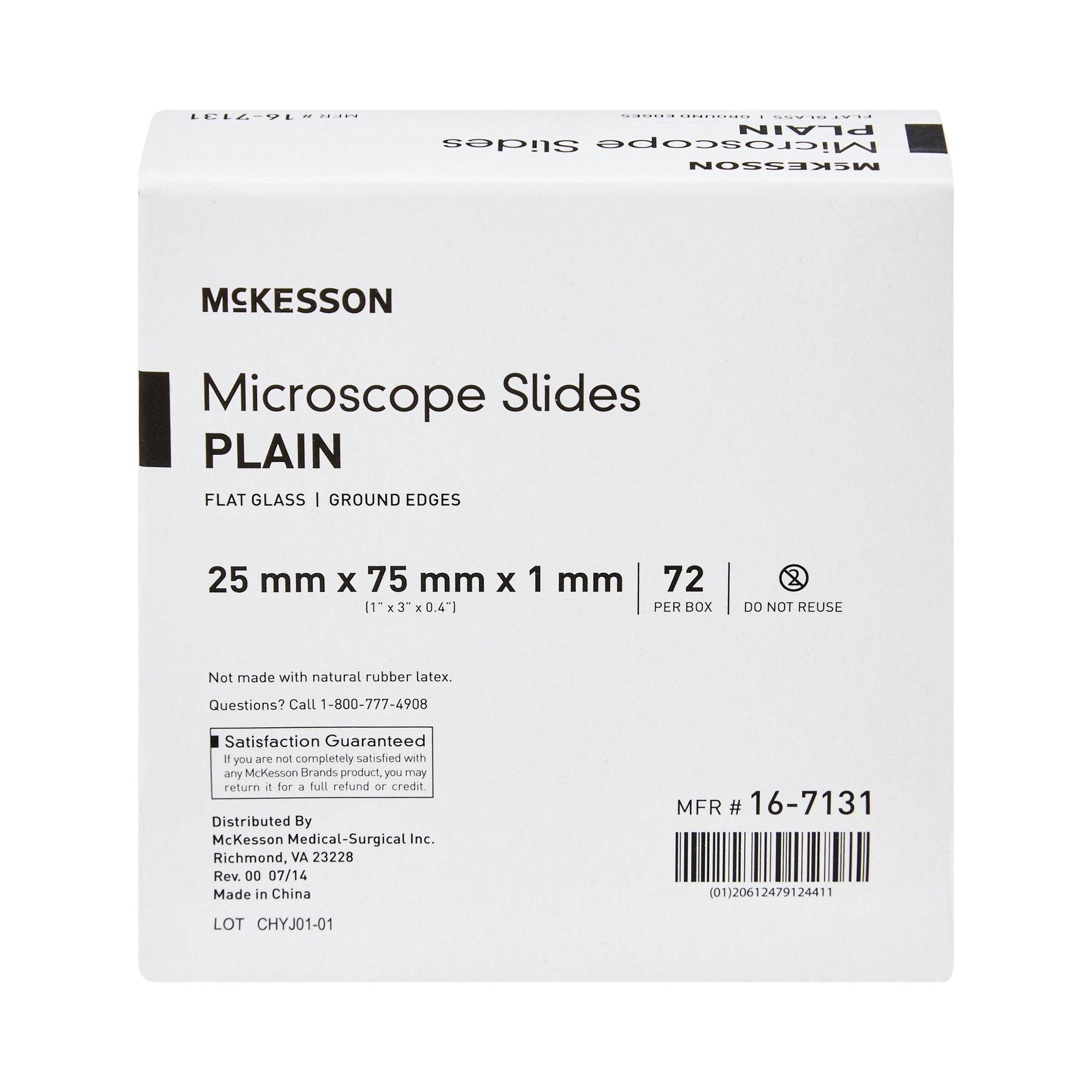 Microscope Slide McKesson 1 X 3 Inch X 1 mm Plain, Packaging Type- Case