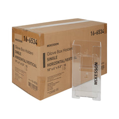 Glove Box Holder McKesson Horizontal or Vertical Mounted 1-Box Capacity Clear 4 X 5-1/2 X 10 Inch Plastic, Packaging Type- Case