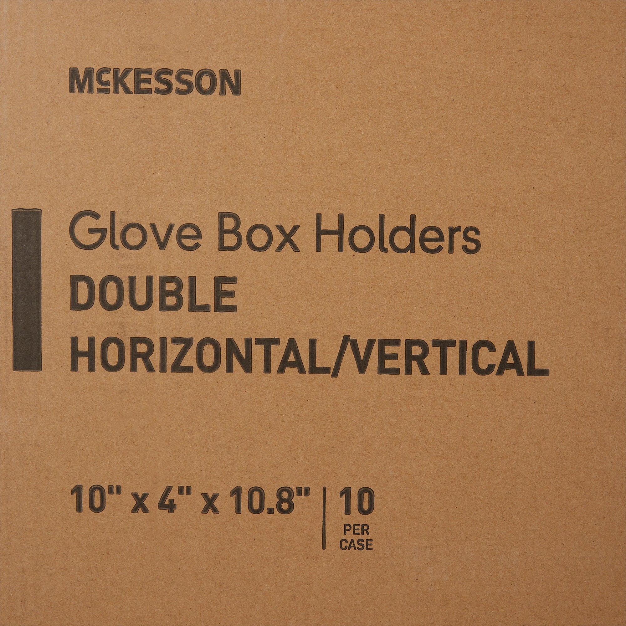 Glove Box Holder McKesson Horizontal or Vertical Mounted 2-Box Capacity Clear 4 X 10 X 10-3/4 Inch Plastic, Packaging Type- Case