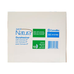 Ostomy Barrier Sur-Fit Natura Precut, Extended Wear Durahesive Adhesive 45 mm Flange Sur-Fit Natura System Hydrocolloid 1-1/8 Inch Opening 4-1/2 X 4-1/2 Inch | 10/Box
