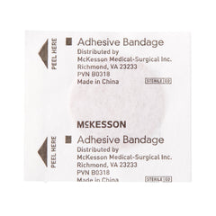 Adhesive Spot Bandage McKesson 1 Inch Fabric Round Tan Sterile, Packaging Type- Case