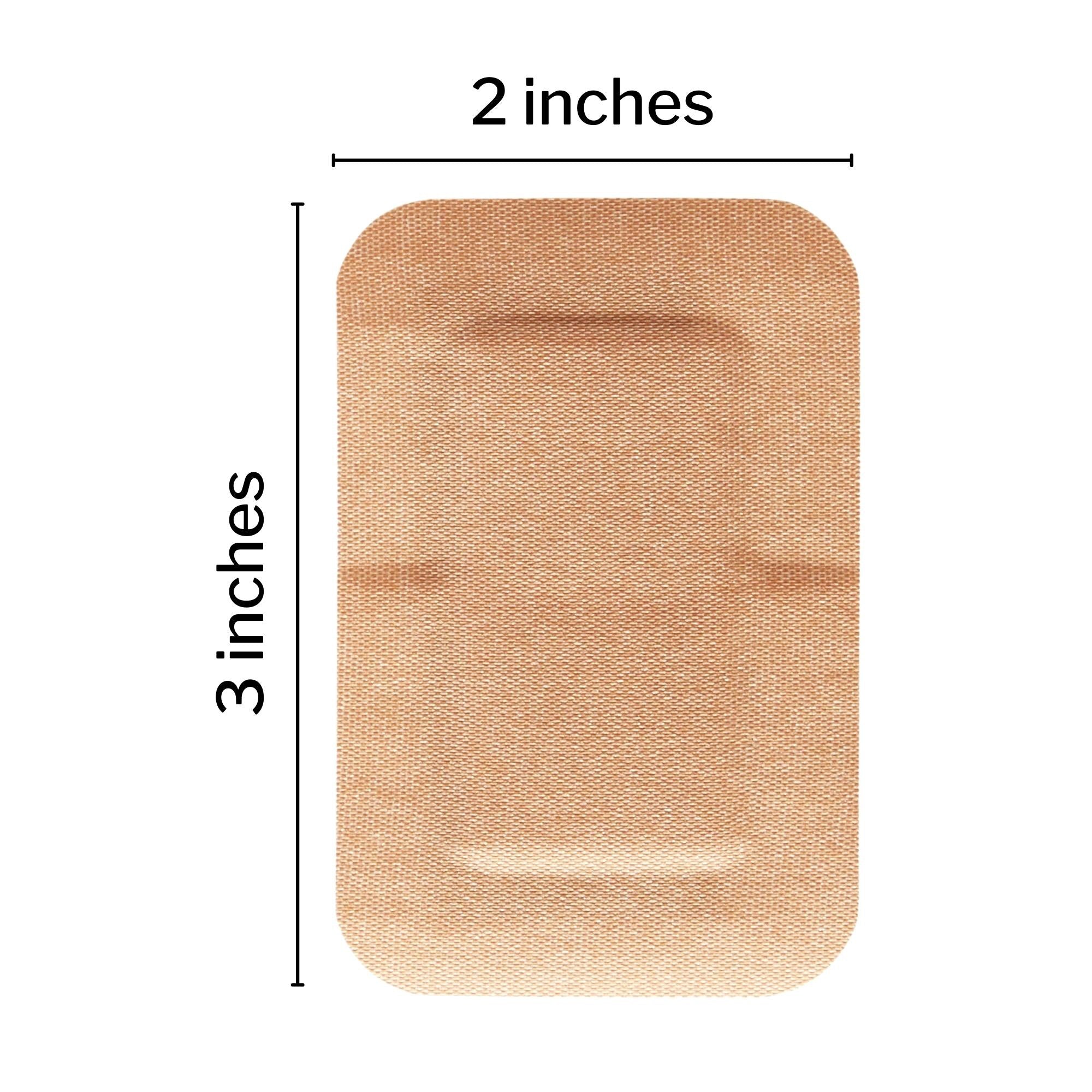 Adhesive Strip McKesson 2 X 3 Inch Fabric Rectangle Tan Sterile