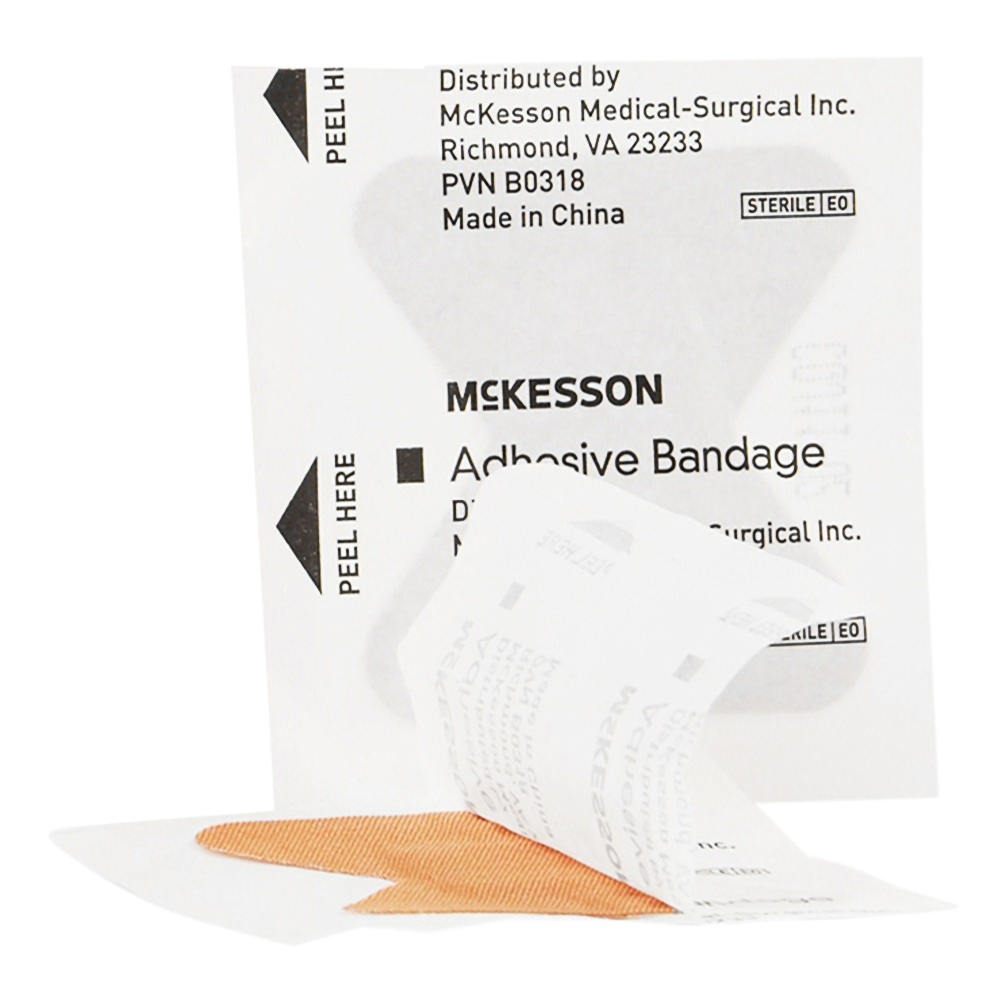 Adhesive Strip McKesson 1.7 X 2 Inch Fabric Fingertip Tan Sterile, Packaging Type- Case
