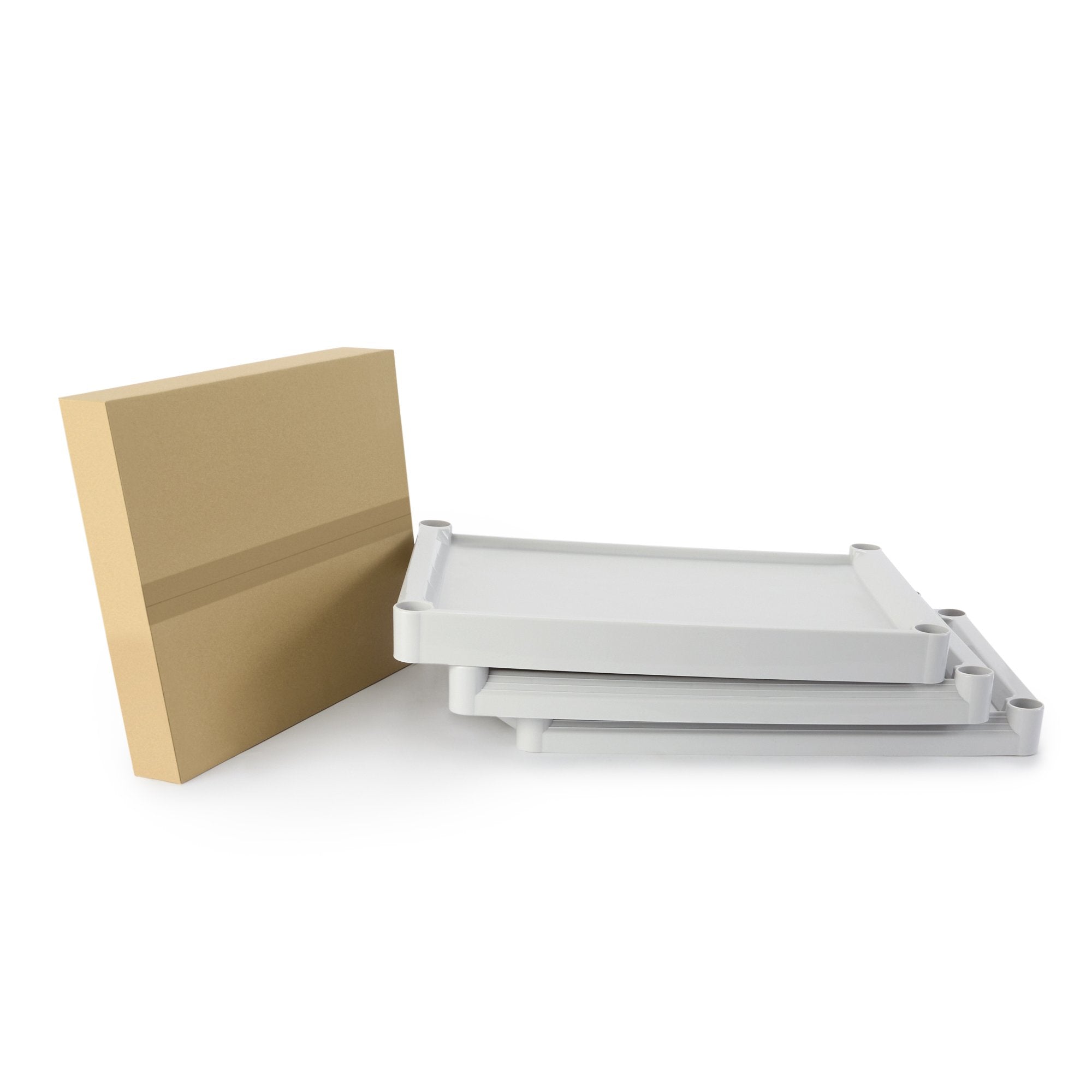 Utility Cart McKesson Plastic 17.5 X 25.25 X 35 Inch Light Gray Shelves Outside: 25-1/4 X 17-1/2 Inch, Shelves Inside Flat Space: 15.88 X 15.67 Inch, Packaging Type- Each